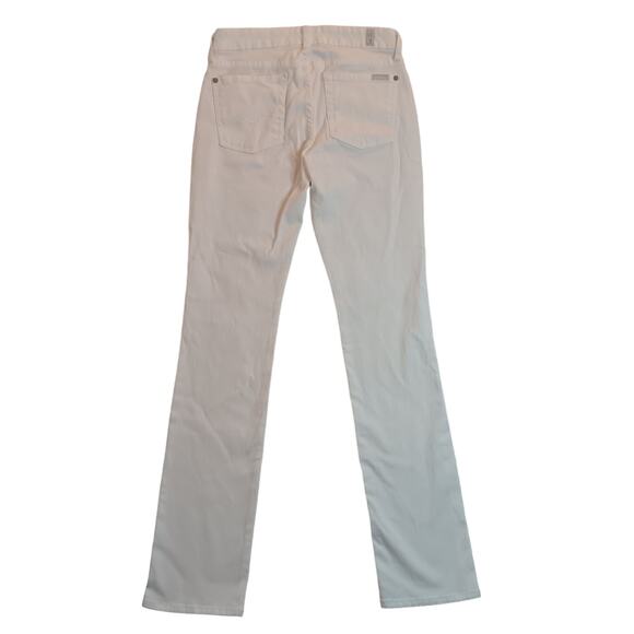 7 For All Mankind Favorite Jeans Women's 28 28X32 White Out Straight Leg - Picture 9 of 16